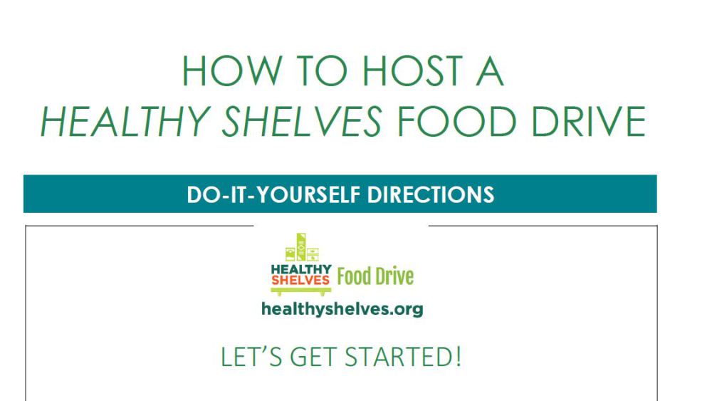 top of the cover of the food drive guide